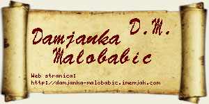 Damjanka Malobabić vizit kartica